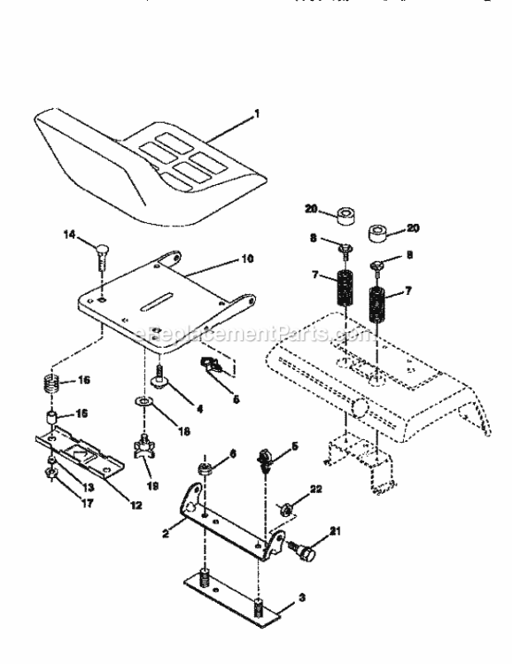 Page F Diagram and Parts List for 917251650  Craftsman Lawn Tractor