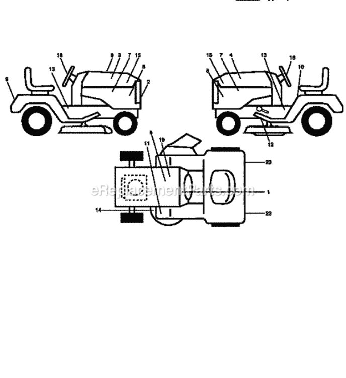 Page G Diagram and Parts List for 917251650  Craftsman Lawn Tractor