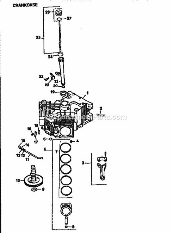 Page M Diagram and Parts List for 917251660  Craftsman Lawn Tractor