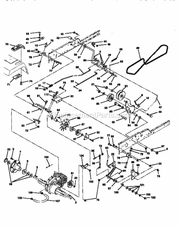 Page C Diagram and Parts List for 917251660  Craftsman Lawn Tractor