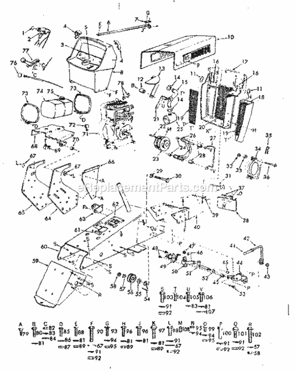 Page A Diagram and Parts List for 91725200  Craftsman Lawn Tractor