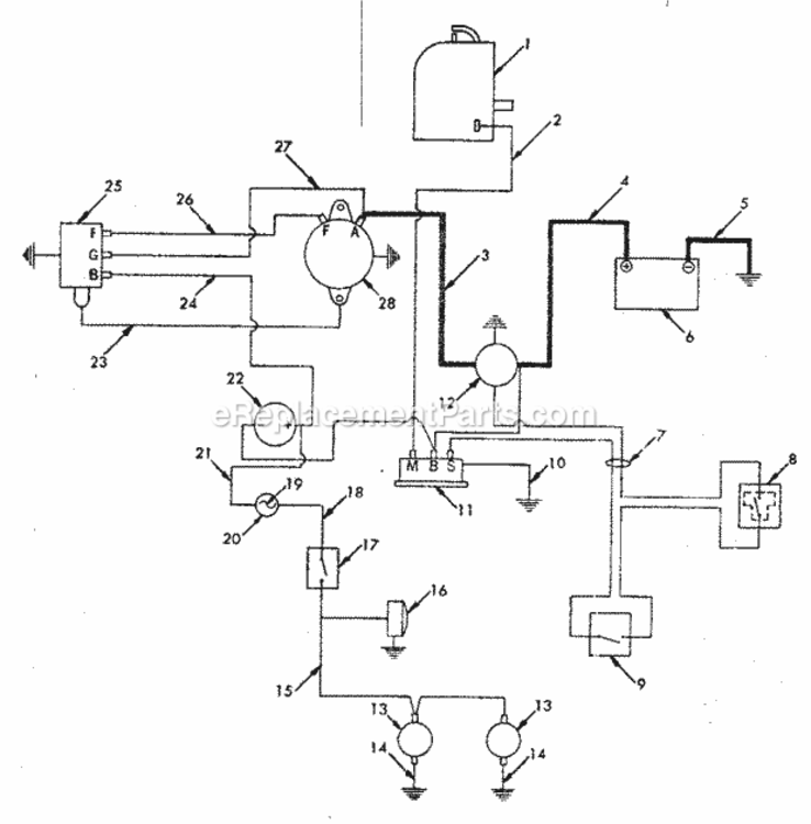 Page F Diagram and Parts List for 91725200  Craftsman Lawn Tractor