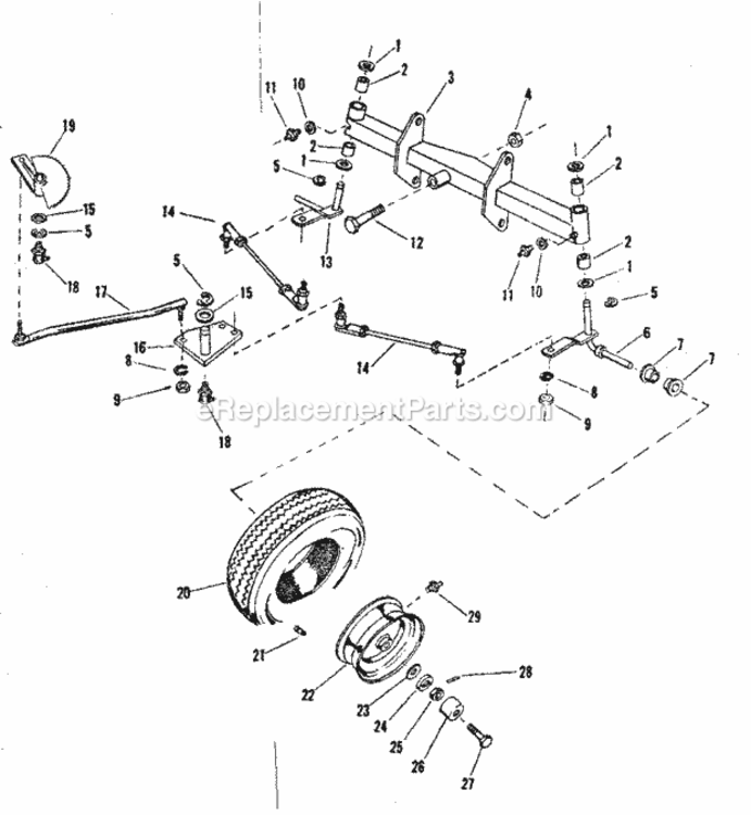 Page C Diagram and Parts List for 91725201  Craftsman Lawn Mower