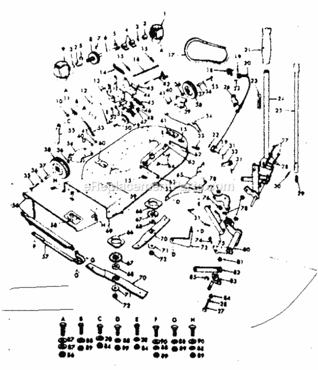 Page A Diagram and Parts List for 917252031  Craftsman Lawn Mower