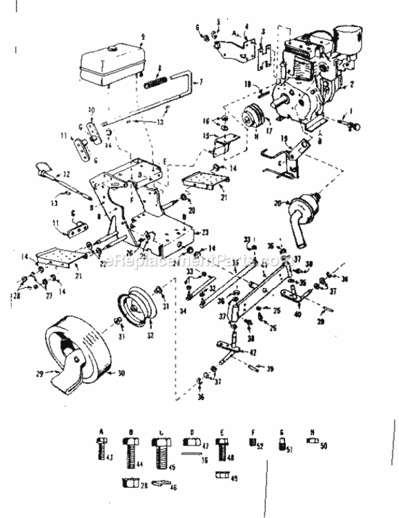 Page A Diagram and Parts List for 91725230  Craftsman Lawn Tractor