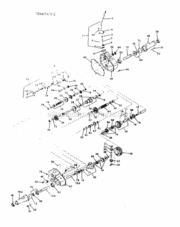 Page E Diagram and Parts List for 91725230  Craftsman Lawn Tractor