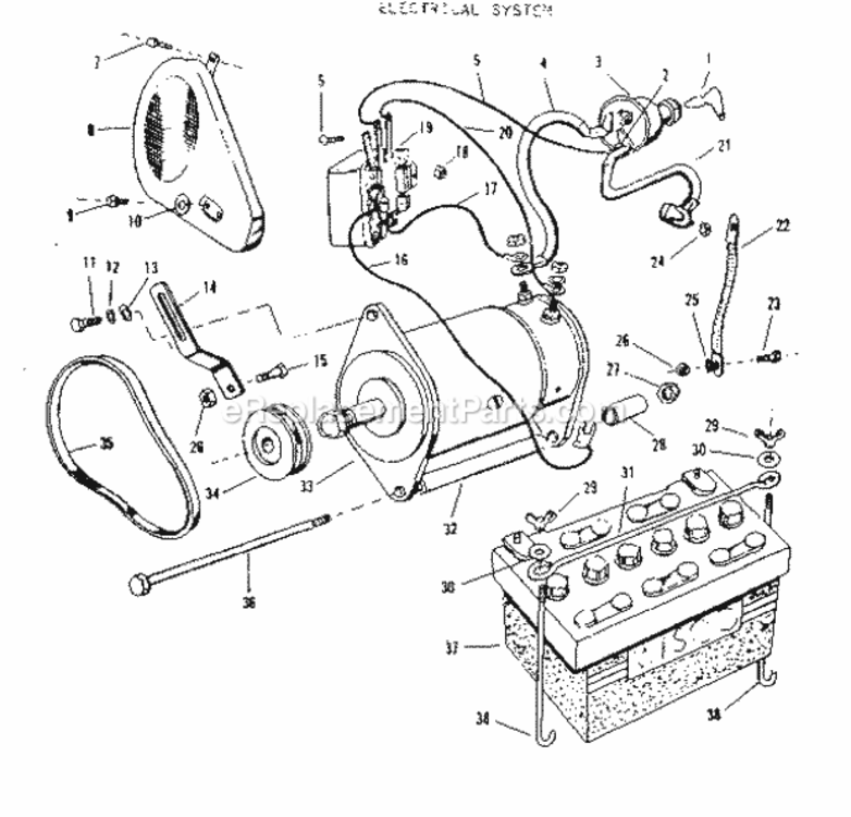 Page C Diagram and Parts List for 91725231  Craftsman Lawn Tractor