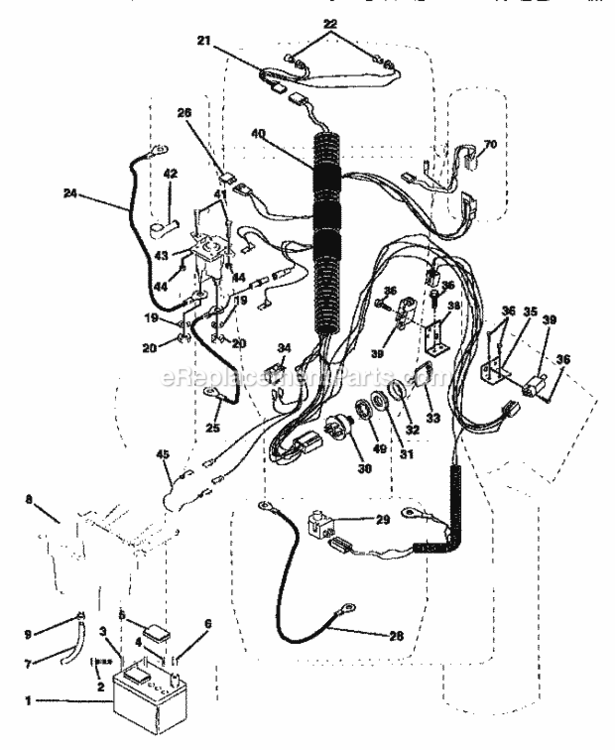 Page A Diagram and Parts List for 917252450  Craftsman Lawn Tractor