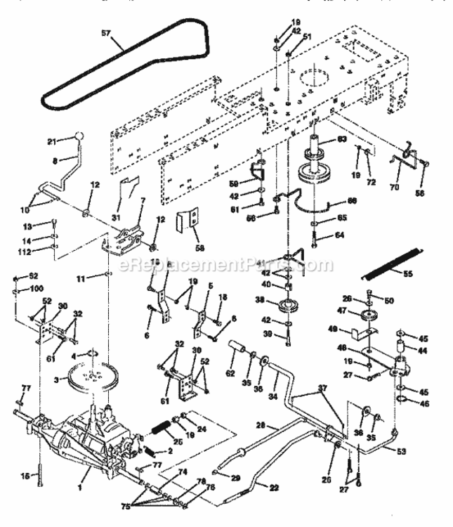 Page C Diagram and Parts List for 917252450  Craftsman Lawn Tractor