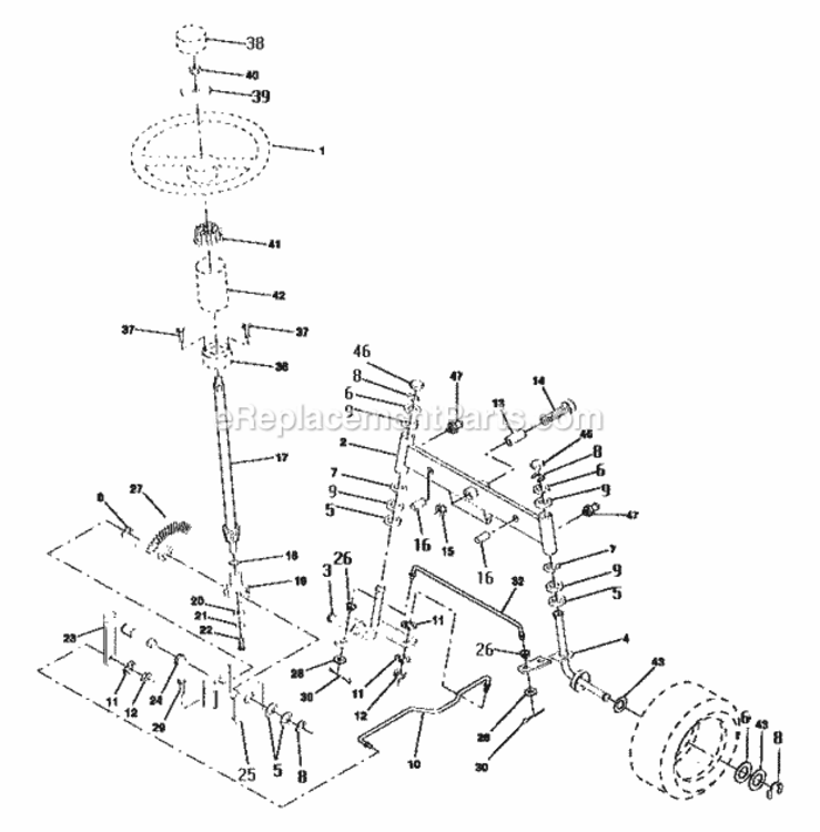Page D Diagram and Parts List for 917252450  Craftsman Lawn Tractor