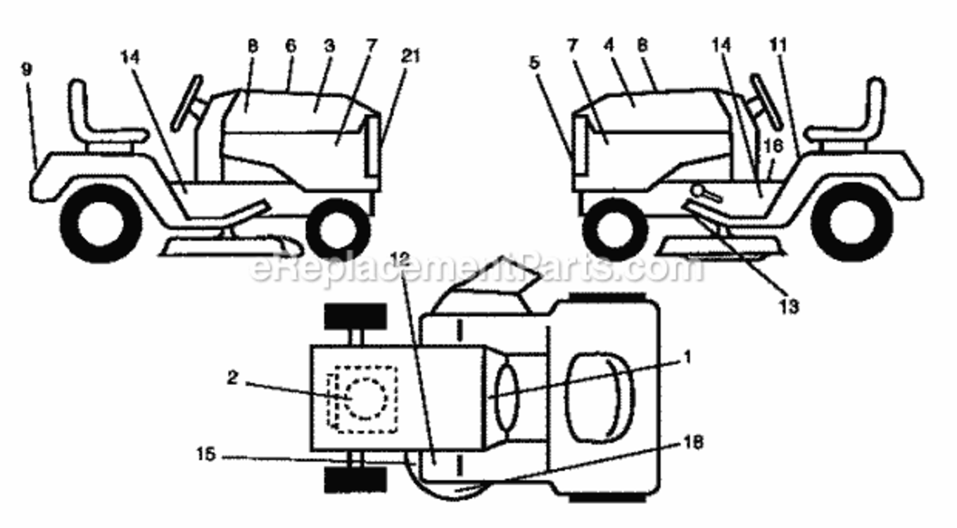 Page F Diagram and Parts List for 917252450  Craftsman Lawn Tractor