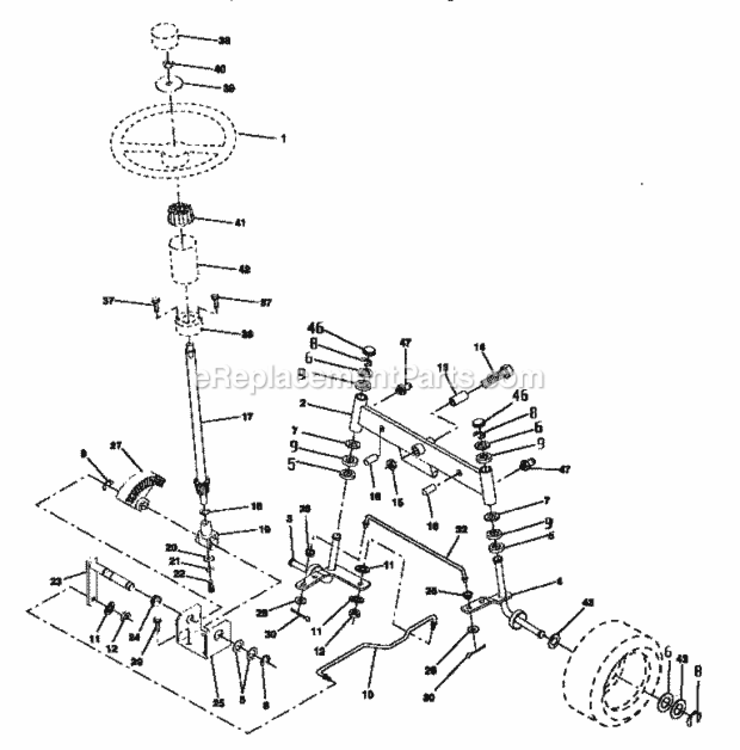 Page D Diagram and Parts List for 917252520  Craftsman Lawn Tractor
