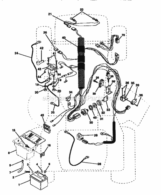 Page A Diagram and Parts List for 917252521  Craftsman Lawn Tractor