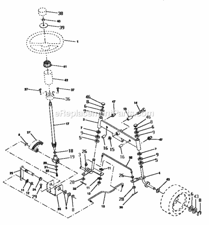 Page D Diagram and Parts List for 917252521  Craftsman Lawn Tractor