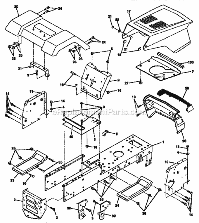 Page B Diagram and Parts List for 917252522  Craftsman Lawn Tractor