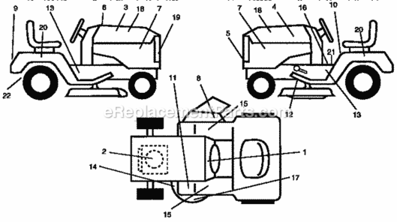 Page F Diagram and Parts List for 917252530  Craftsman Lawn Tractor