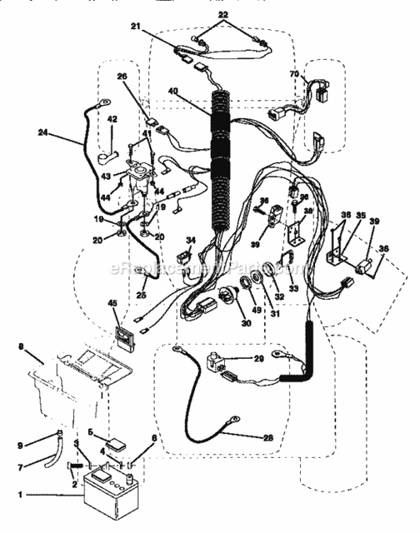 Page A Diagram and Parts List for 917252541  Craftsman Lawn Tractor