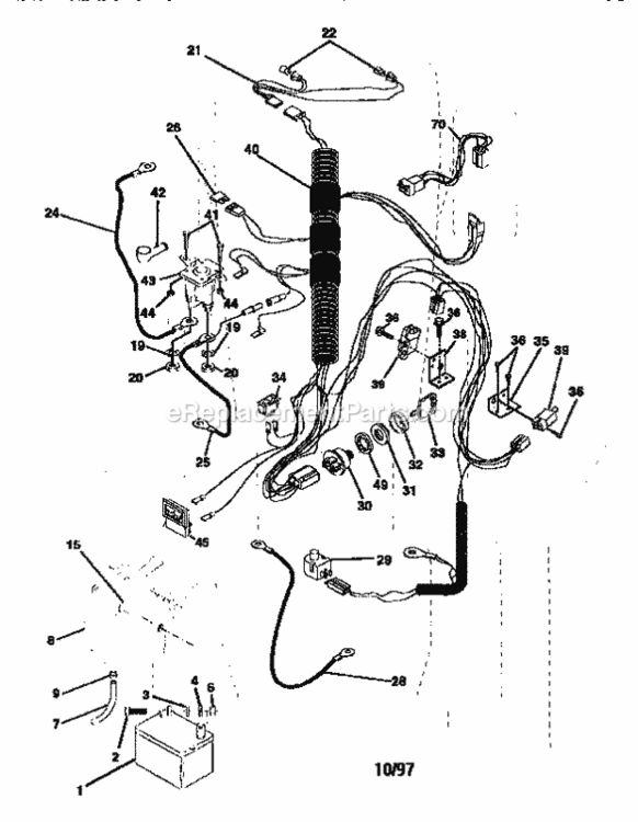 Page A Diagram and Parts List for 917252542  Craftsman Lawn Tractor