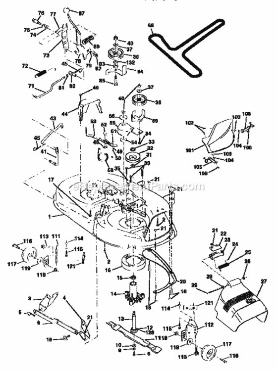 Page J Diagram and Parts List for 917252542  Craftsman Lawn Tractor