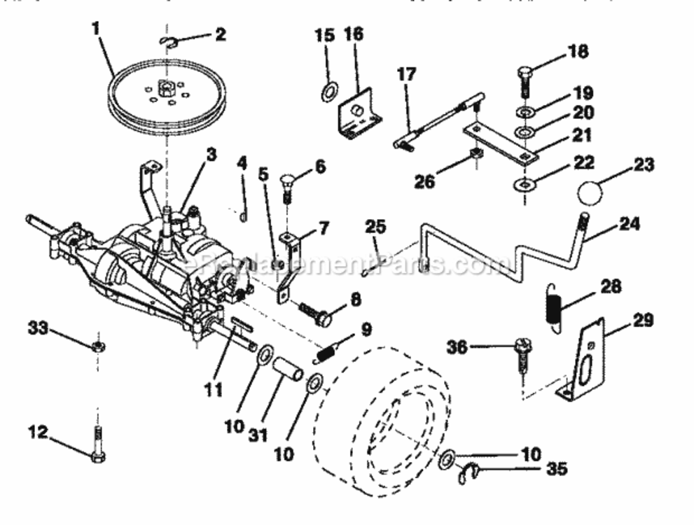 Page L Diagram and Parts List for 917252550  Craftsman Lawn Tractor
