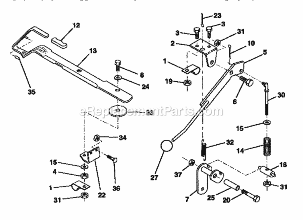 Page M Diagram and Parts List for 917252550  Craftsman Lawn Tractor