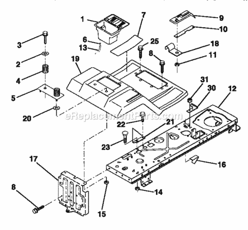 Page B Diagram and Parts List for 917252550  Craftsman Lawn Tractor