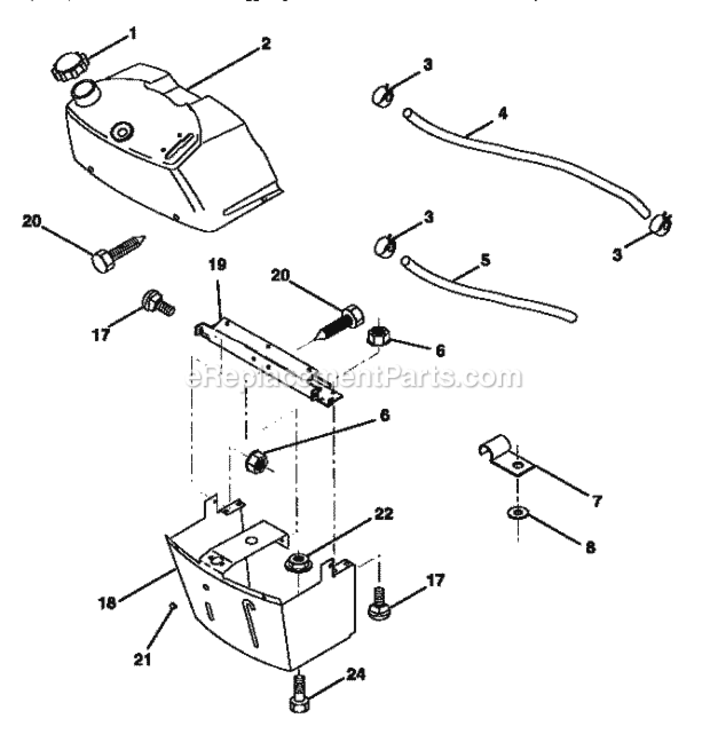 Page E Diagram and Parts List for 917252550  Craftsman Lawn Tractor