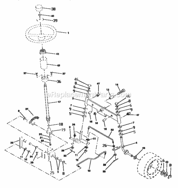 Page D Diagram and Parts List for 917252560  Craftsman Lawn Tractor
