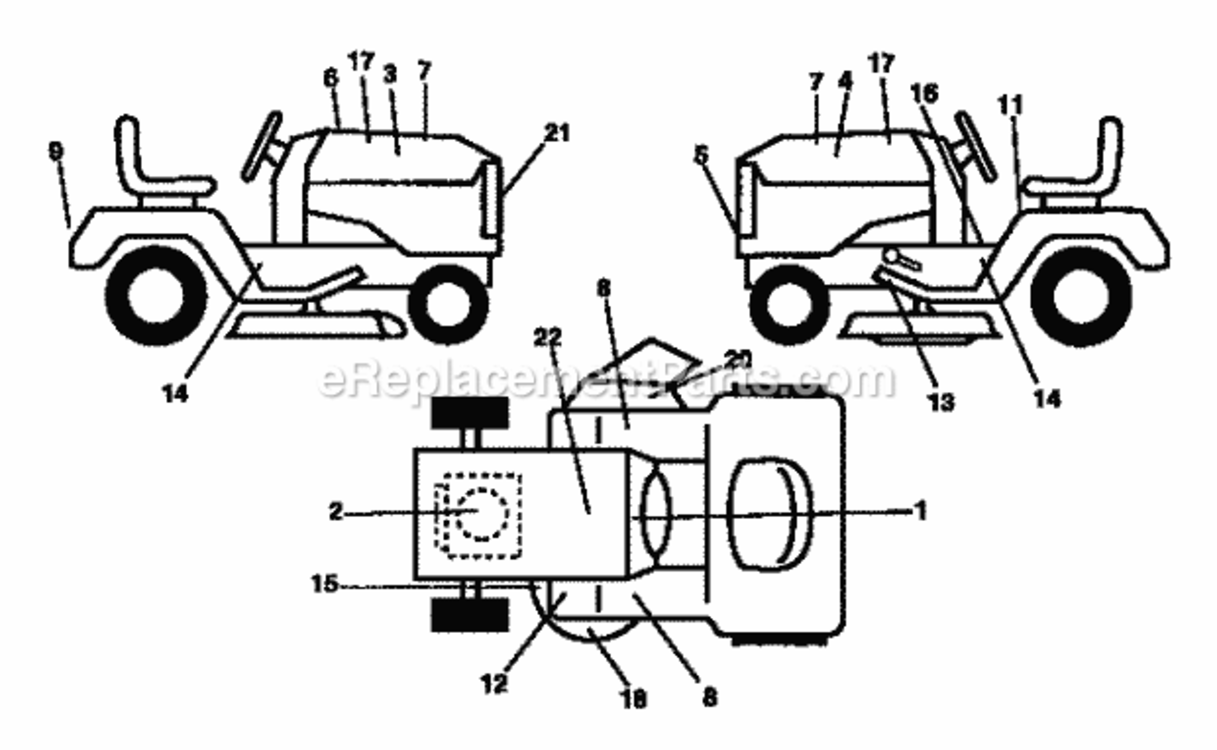 Page F Diagram and Parts List for 917252560  Craftsman Lawn Tractor