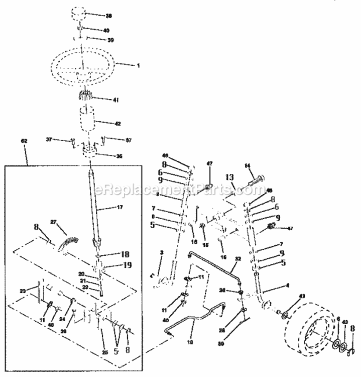 Page D Diagram and Parts List for 917252562  Craftsman Lawn Tractor