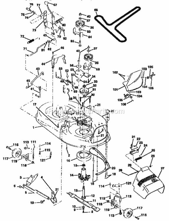 Page I Diagram and Parts List for 917252563  Craftsman Lawn Tractor