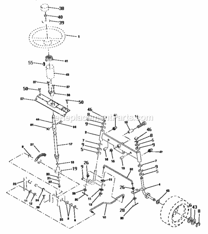 Page D Diagram and Parts List for 917252580  Craftsman Lawn Tractor