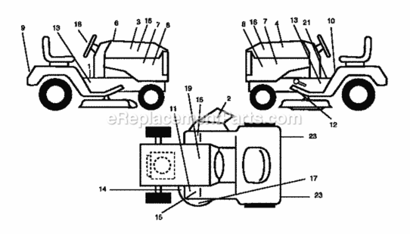 Page G Diagram and Parts List for 917252580  Craftsman Lawn Tractor