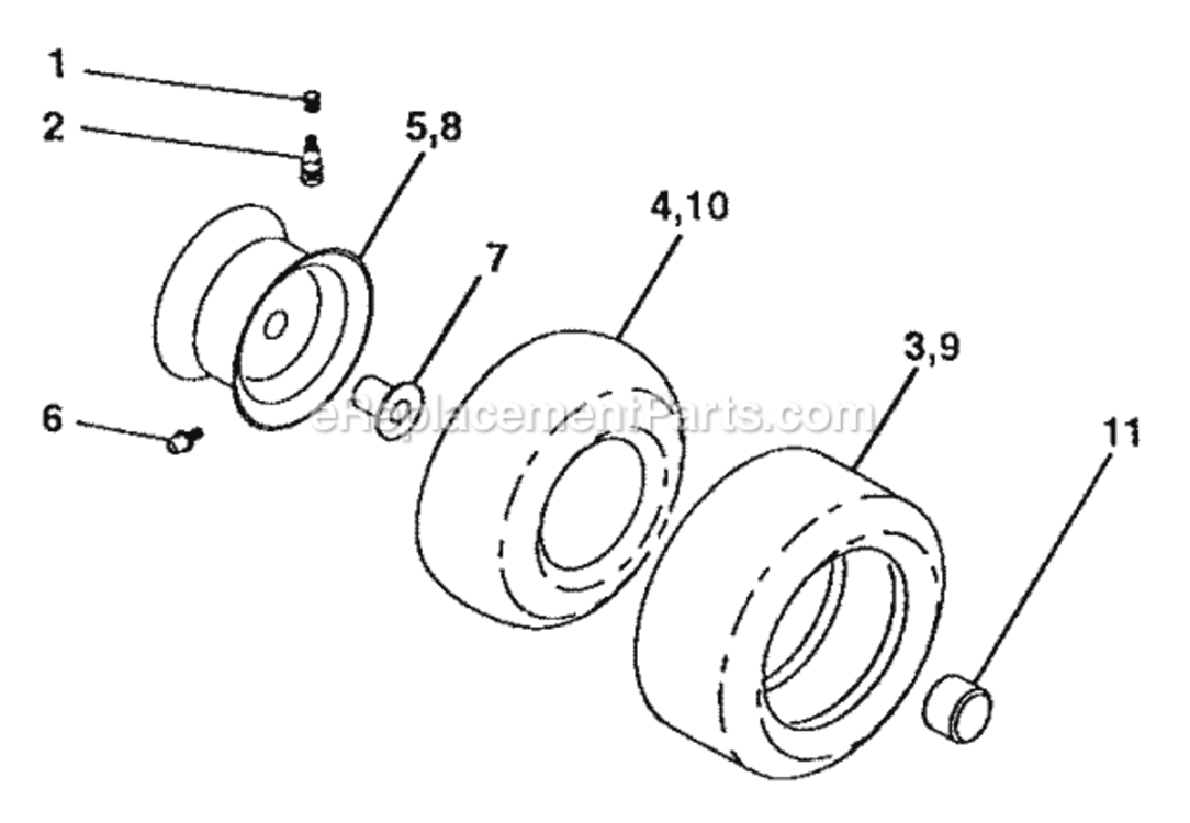Page H Diagram and Parts List for 917252580  Craftsman Lawn Tractor