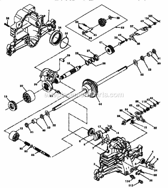 Page K Diagram and Parts List for 917252590  Craftsman Lawn Tractor