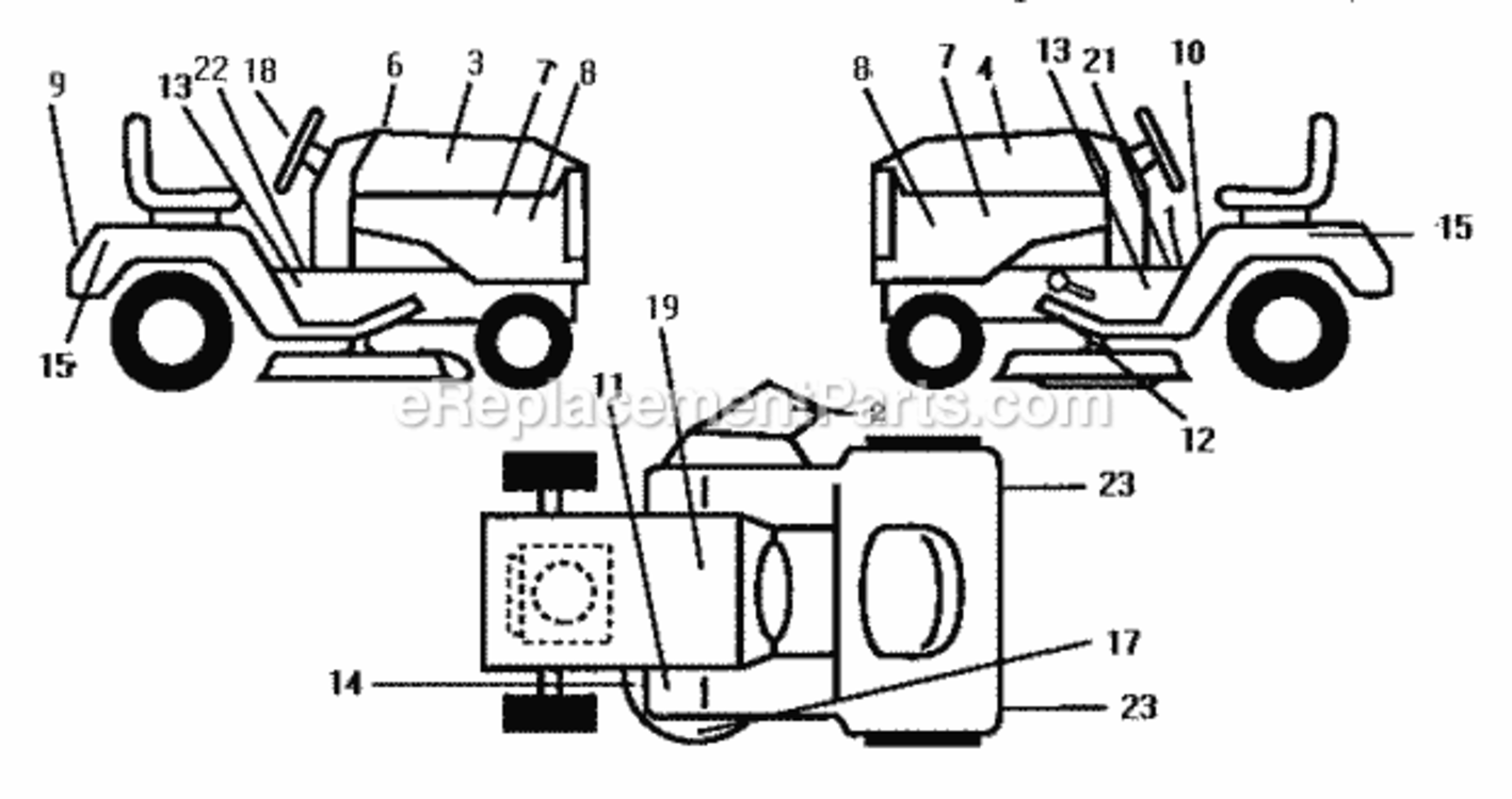 Page G Diagram and Parts List for 917252590  Craftsman Lawn Tractor