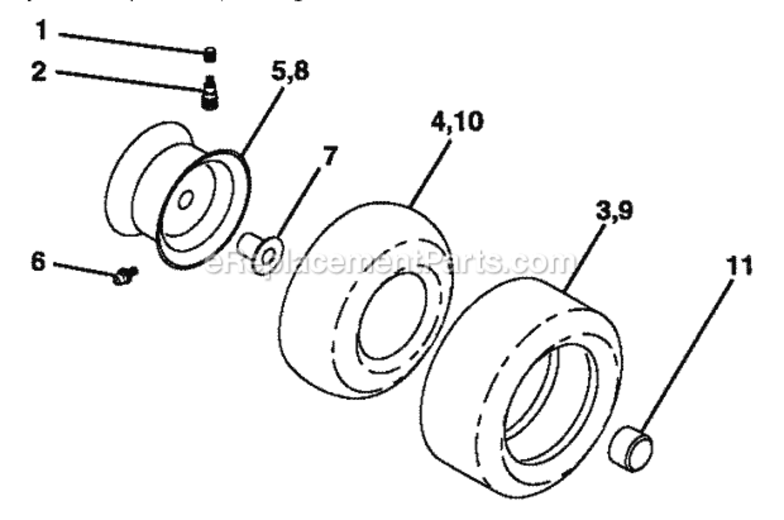 Page H Diagram and Parts List for 917252590  Craftsman Lawn Tractor