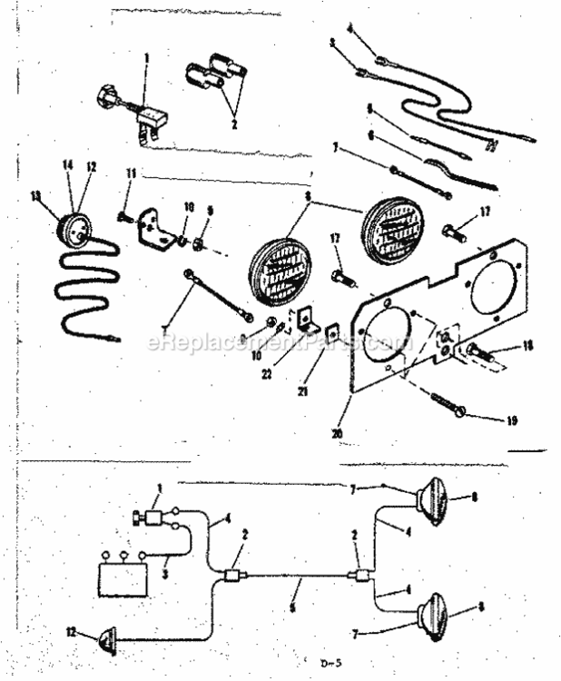 Page D Diagram and Parts List for 91725260  Craftsman Lawn Tractor