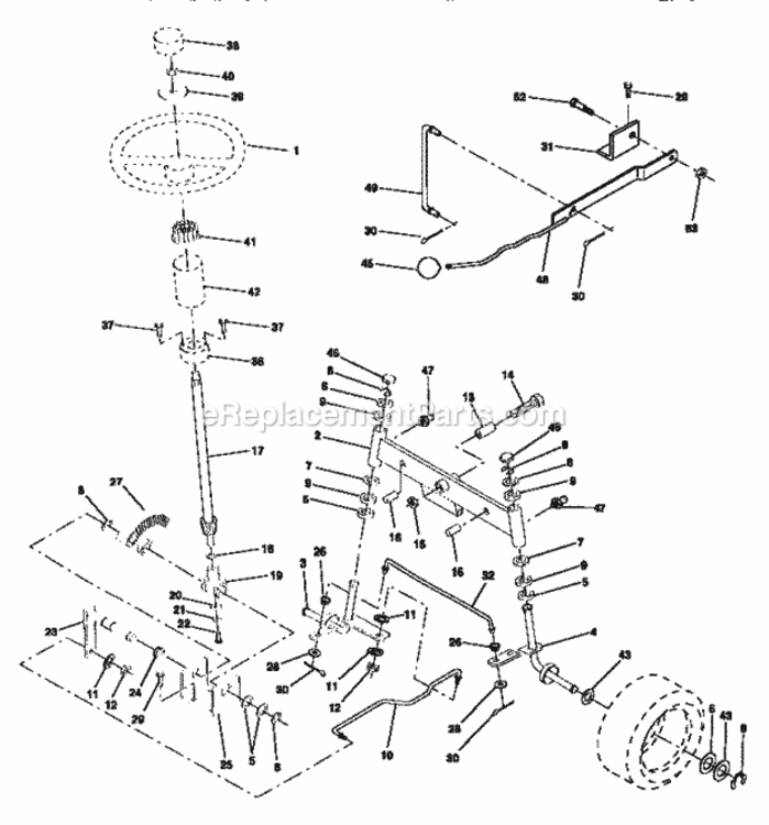 Page D Diagram and Parts List for 917252610  Craftsman Lawn Tractor