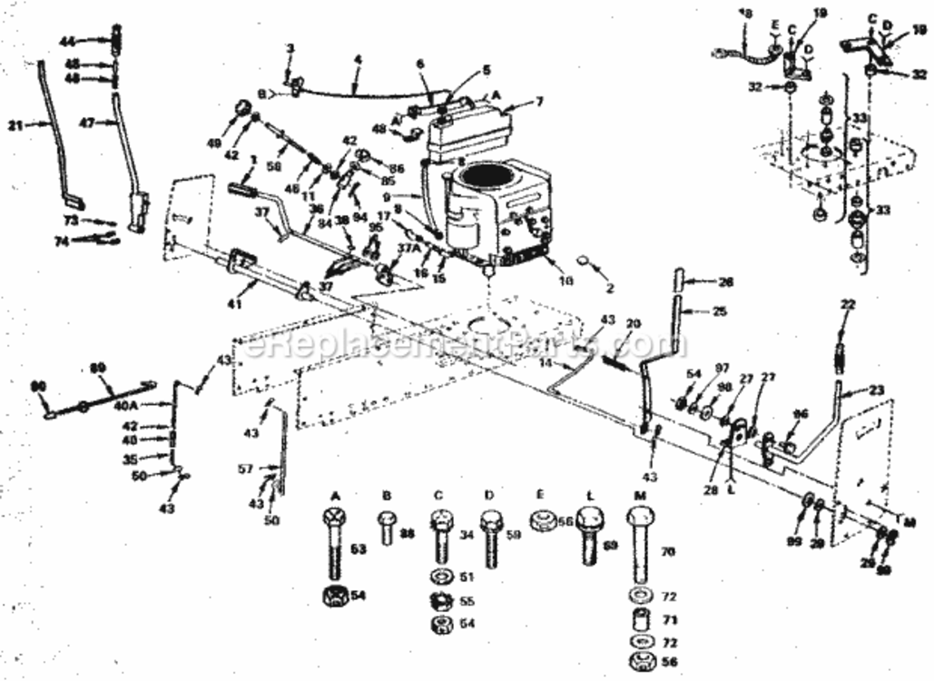 Page C Diagram and Parts List for 917252673  Craftsman Lawn Tractor