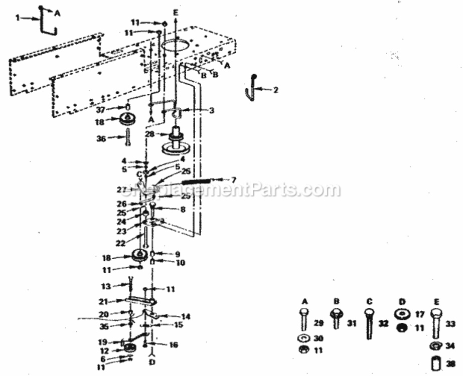 Page D Diagram and Parts List for 917252673  Craftsman Lawn Tractor