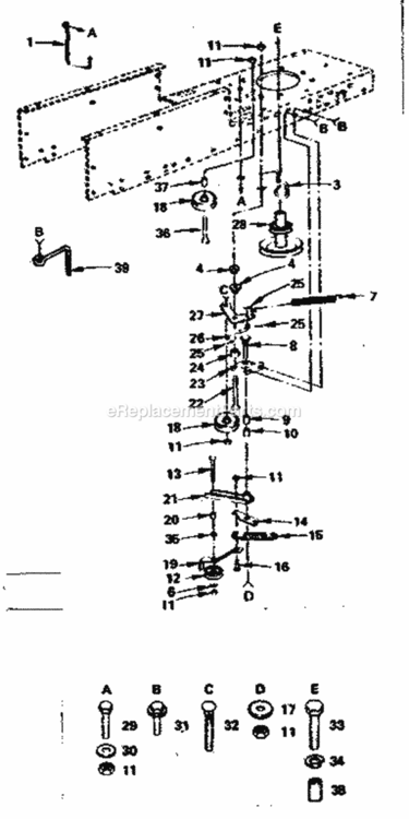 Page D Diagram and Parts List for 917252674  Craftsman Lawn Tractor
