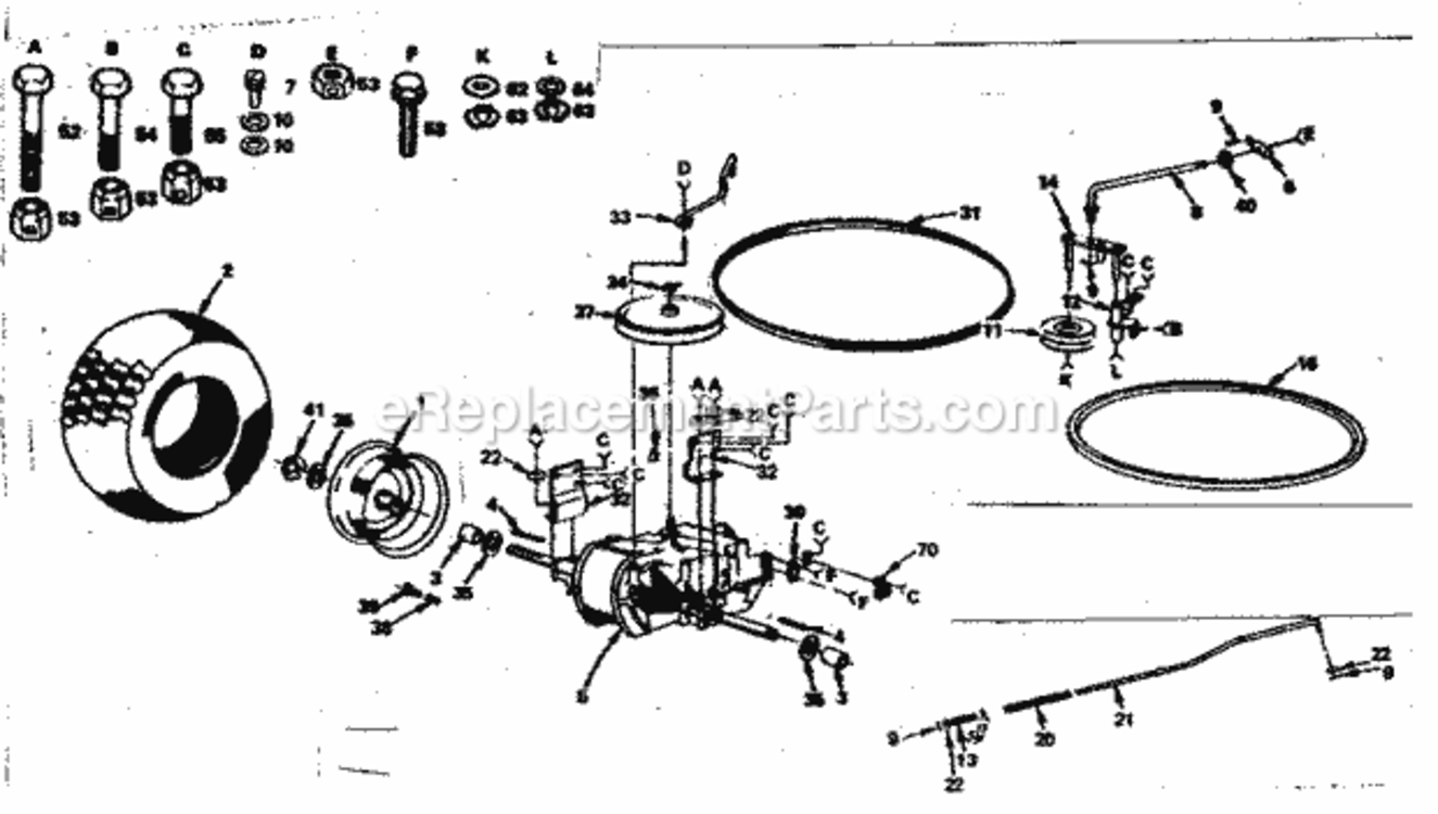 Page E Diagram and Parts List for 917252674  Craftsman Lawn Tractor