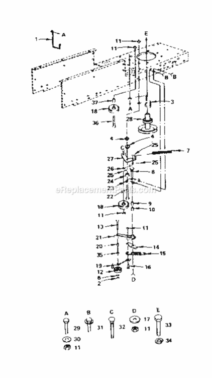 Page D Diagram and Parts List for 917252683  Craftsman Lawn Tractor