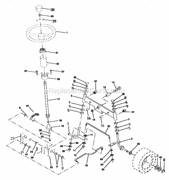Page D Diagram and Parts List for 917252710  Craftsman Lawn Tractor