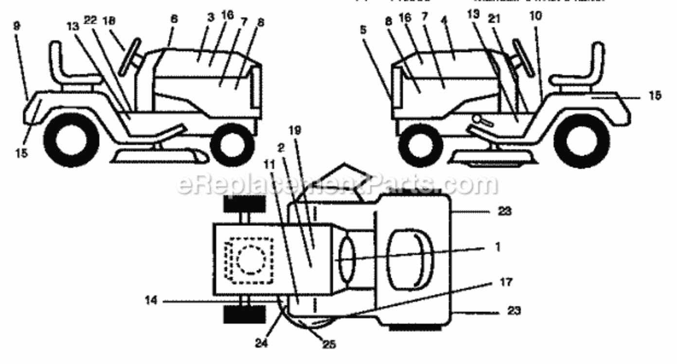 Page G Diagram and Parts List for 917252711  Craftsman Lawn Tractor