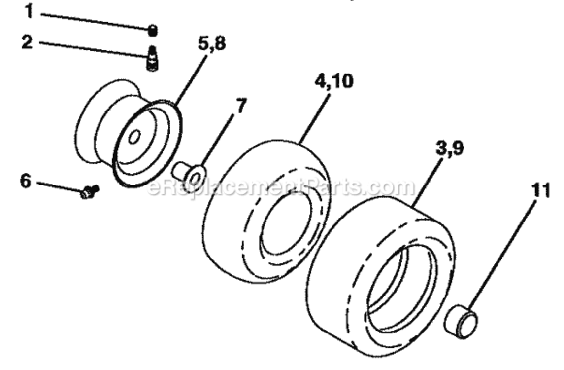Page H Diagram and Parts List for 917252711  Craftsman Lawn Tractor