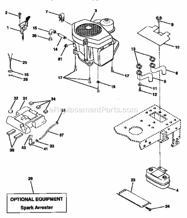 Page E Diagram and Parts List for 917252714  Craftsman Lawn Tractor