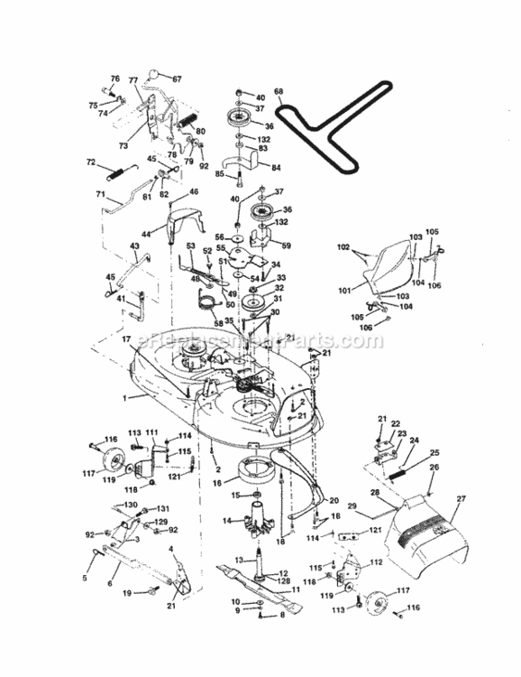 Page J Diagram and Parts List for 917252770  Craftsman Lawn Tractor