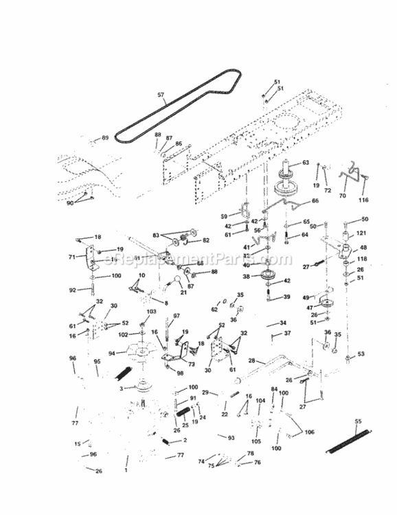 Page C Diagram and Parts List for 917252770  Craftsman Lawn Tractor